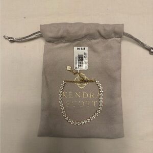 Kendra Scott Emery Gold Tennis Bracelet in White CZ